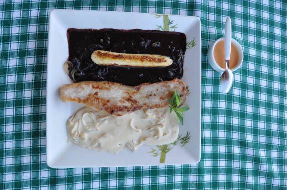 O refinado prato 'Encontro das Águas', no restaurante Leão da Amazônia, em Novo Airão - AM. Uma delícia!!!